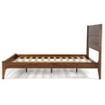 thumbnail image 3 of Queen Size Rustic Walnut Mid Century Slatted Platform Bed, 3 of 5