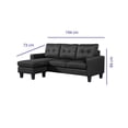 thumbnail image 2 of Sofá de 3 Plazas con Ottoman EKE Life Home Tapizado en Tela Sala y Recamara, 2 of 5