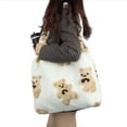 thumbnail image 4 of Heytea Cute Bags For Women Tote Bag Aesthetic Girls Fluffy Teddy Bear Purse Plush Shoulder Hobo Handbags, 4 of 4