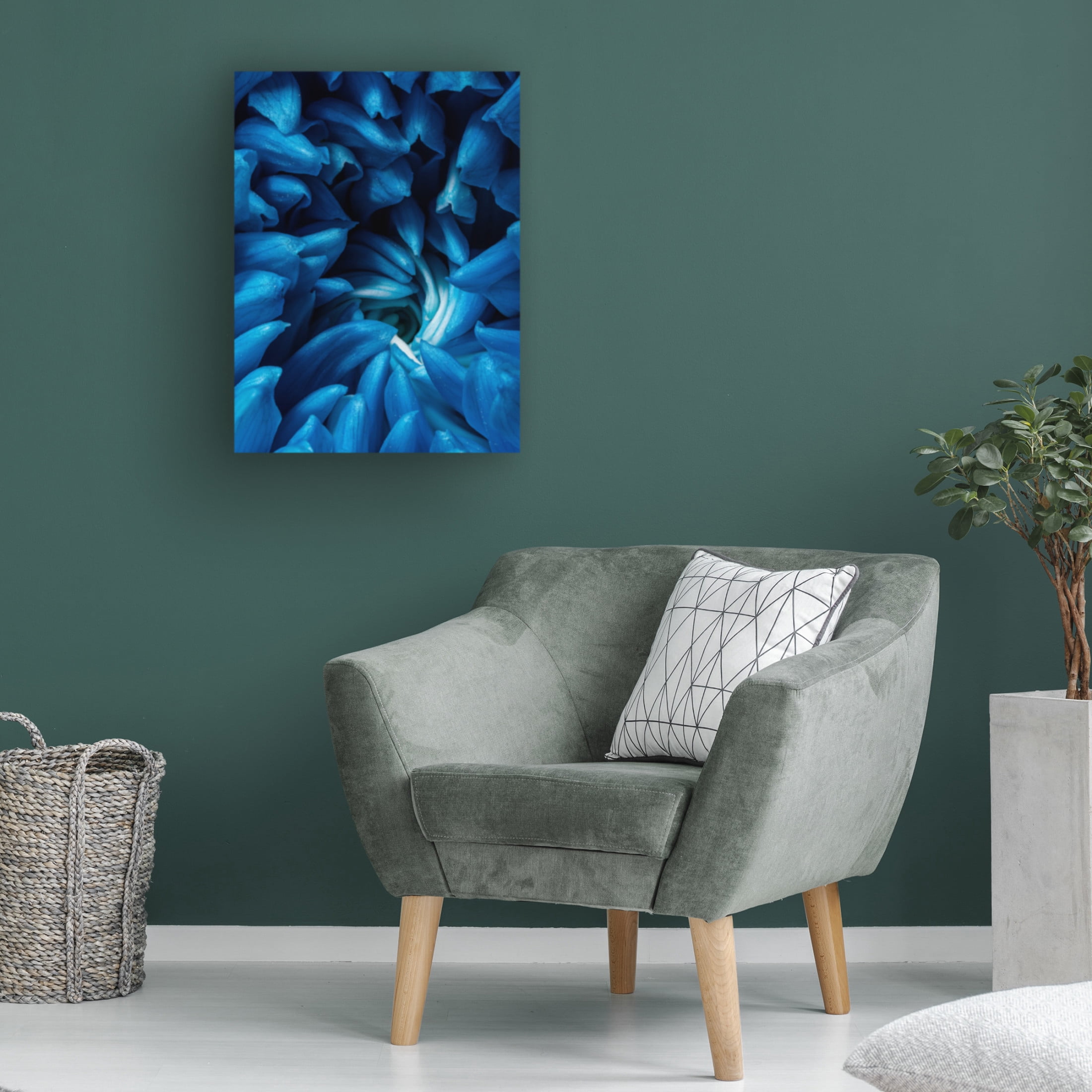 Trademark Fine Art Konstantin Morozov Blue Chrysanthemum Canvas Wall Art