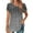 Gray, variant on Black*Friday Discounted Items under $5 GaThRRgYP Womens Tops,Women's New Short Sleeve Round Neck Cover Casual Pleated Tunic Top Curved Hem Printed Fashion Top Multicolor XL