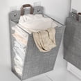 thumbnail image 2 of Foldable Wall Mounted Laundry Basket for Dirty Clothes, Space Saving, for Shoes, Socks, Towels, Gray, Large Size, 2 of 4