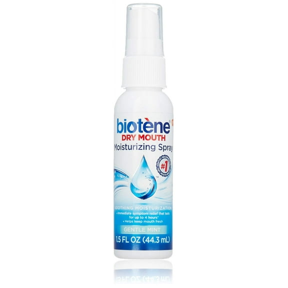 Biotene Moisturizing Mouth Spray Gentle Mint, 1.5 Fl Oz (Pack Of 4.