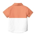 thumbnail image 7 of CYRBOKOToddler Boys Button Down Shirts, Holiday Comfy Casual Short Sleeve Summer Tops Orange Size 13-14 T, 7 of 7