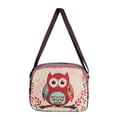 thumbnail image 3 of Bolso bandolera de lona con bordado de doble cara, bonito bolso de hombro con búho y elefante bordado para mujer, 3 of 3