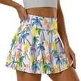 thumbnail image 3 of Xoenoiee Colorful Palm Tree Print Women's Golf Skirts Skorts High Waisted Tennis Skirt Pleated Athletic Skorts Workout Casual Skorts with Short for Woman, L, 3 of 6