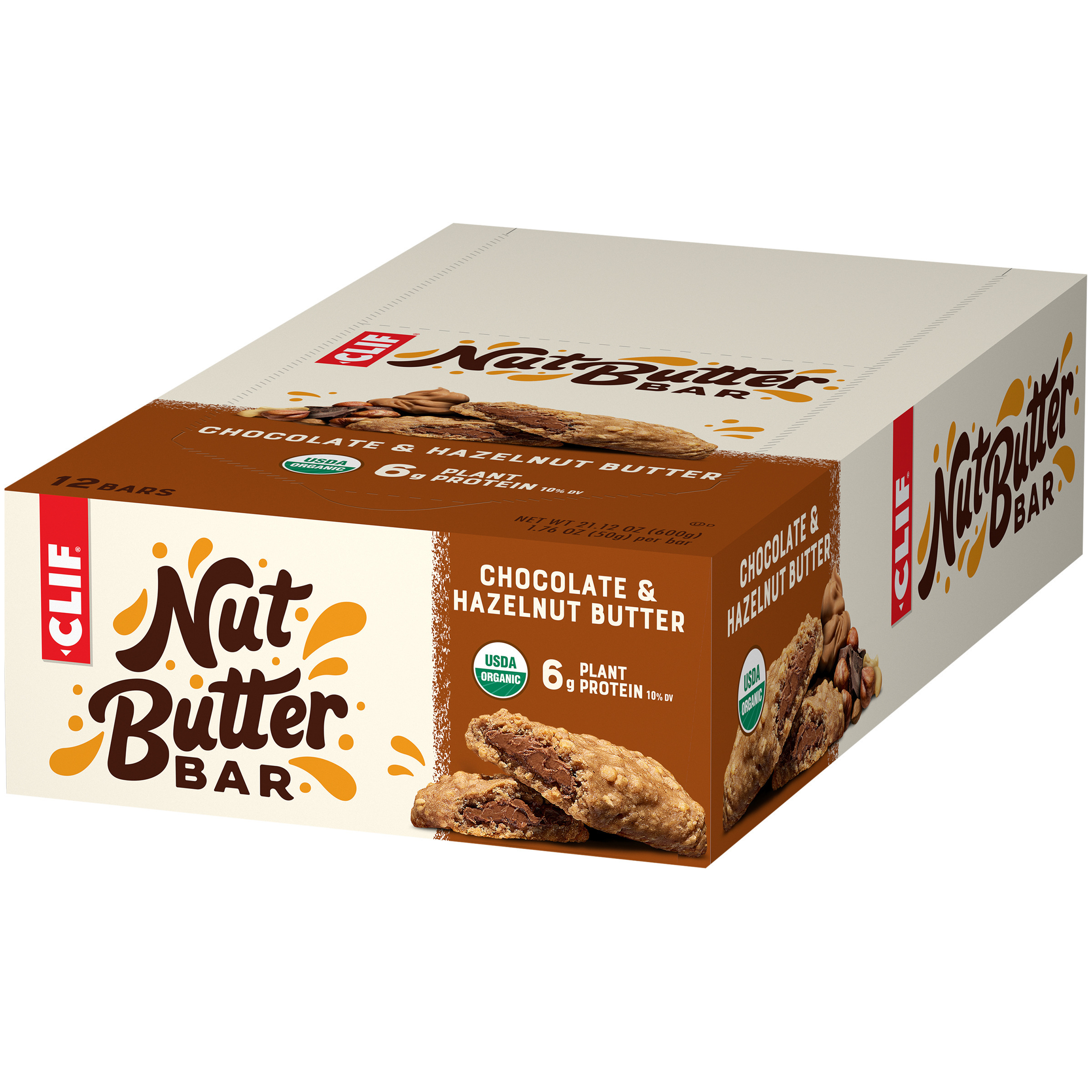 Clif Bar, Nut Butter Snack Bars, Organic, Chocolate & Hazelnut Butter, 12 Ct, 1.76 Oz - image 2 of 10