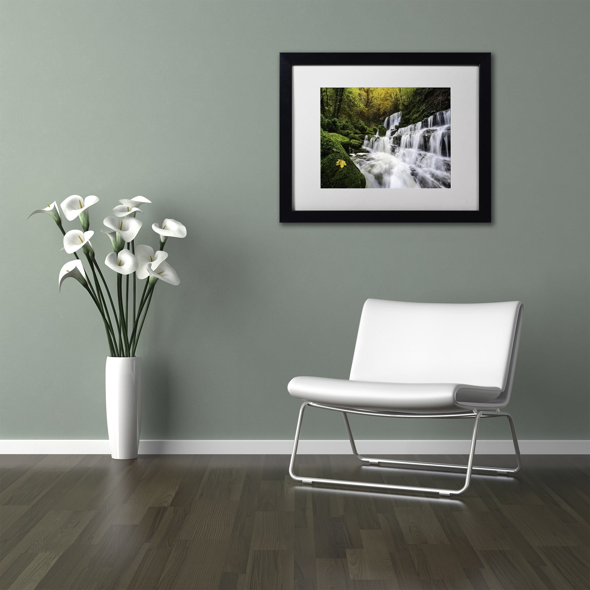 Trademark Fine Art "The Song of the Autumn" Canvas Art by Mathieu Rivrin, White Matte, Black Frame