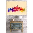 thumbnail image 3 of Jersey City, New Jersey, Skyline Abstract (36x54 Giclee Gallery Art Print, Vivid Textured Wall Decor), 3 of 3