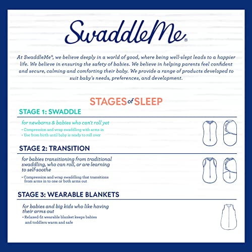 SwaddleMe Bouchon - SmallMedium, 2 Paquets, Petites Abeilles, 0-3 Mois