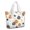 Autumn Halloween Pumpkins, variant on Tote Bag for Women - Pastel Halloween Pattern Shoulder Bag - Large Utility Work Duffle Bag with Zipper Handbag for Travel, Work, Sprots