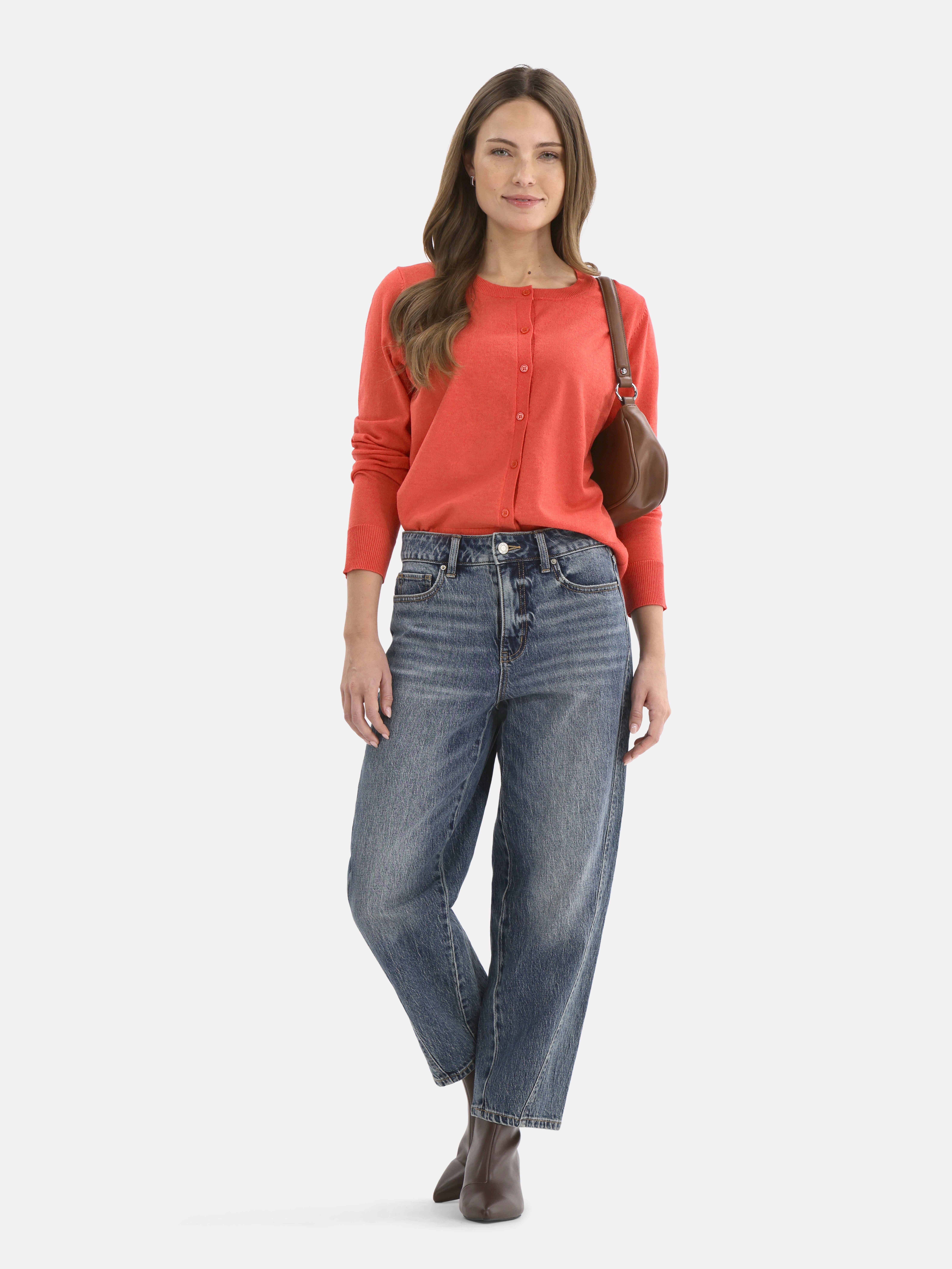 Time and Tru Women’s Fine Gauge Cardigan Sweater, Lightweight, Size XS-XXXL