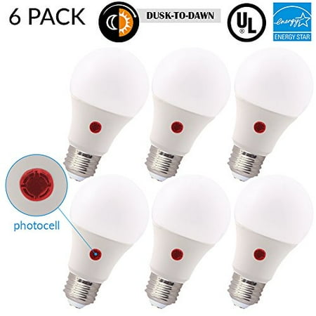 Sunco Lighting 6 Pack Led Dusk To Dawn A19 Bulb Photocell Sunco Lighting 6 Pack Led Dusk To Dawn A19 Bulb Photocell Photosensor Auto On Off