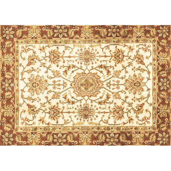 Ahgly Company Indoor Rectangle Oriental Brown Traditional Area Rugs, 4' x 6'