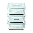 thumbnail image 2 of Glasslock Contenant de Conservation des Aliments avec Couvercles Verrouillables, Compatible Micro-Ondes, Ensemble de 6 Pcs, Carré, 17 Oz/490 ml, 2 of 3