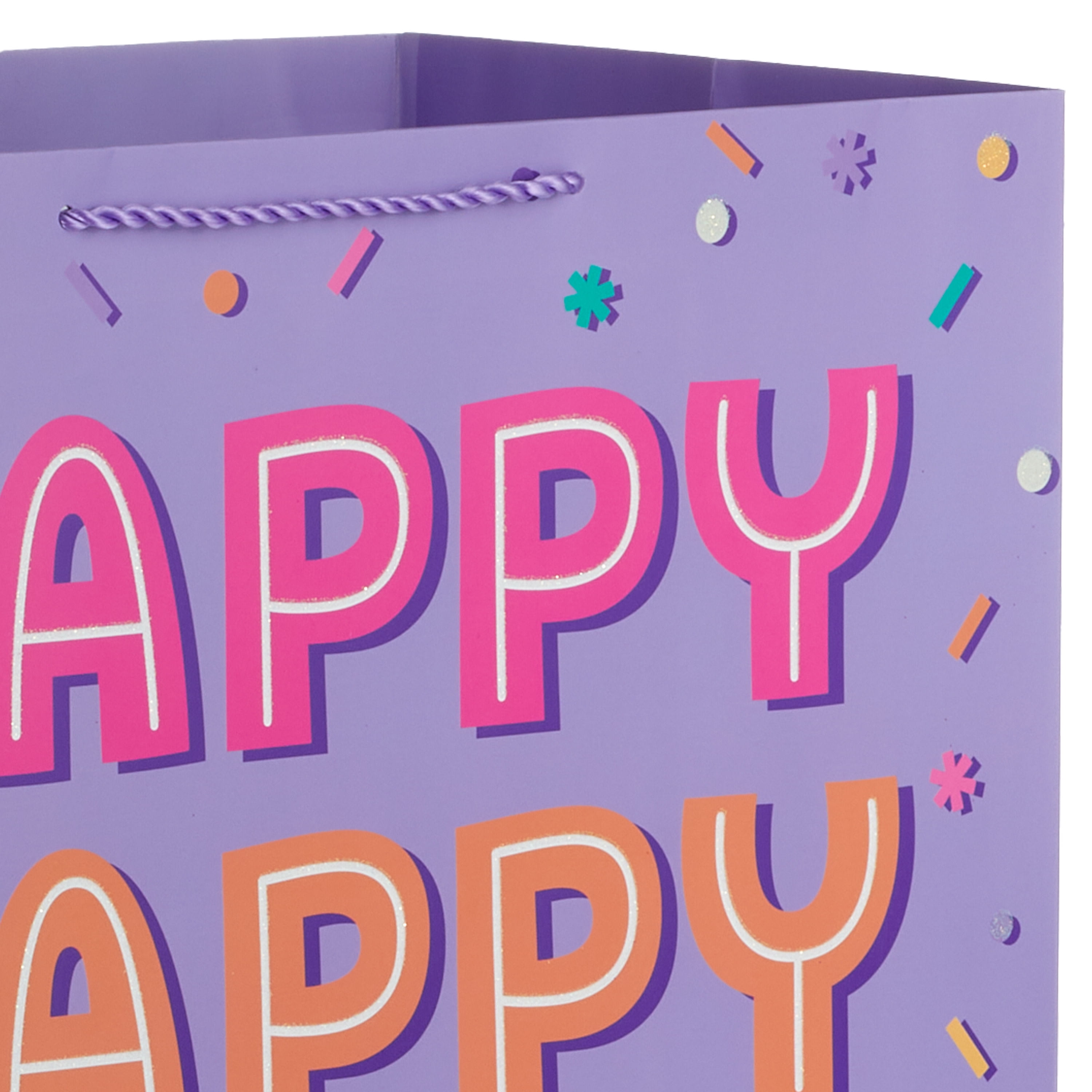 Hallmark Jumbo Birthday Gift Bag (Purple Confetti)
