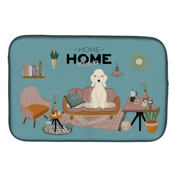 Sandy Bedlington Terrier Sweet Home Dish Drying Mat