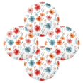 thumbnail image 2 of 15.4" Round Placemat Set of 4 Polyester Fabric Place Mats Non-Slip Dining Kitchen Table Mats for Kitchen Party Decor Pastel Watercolor Floral Pattern, 2 of 5