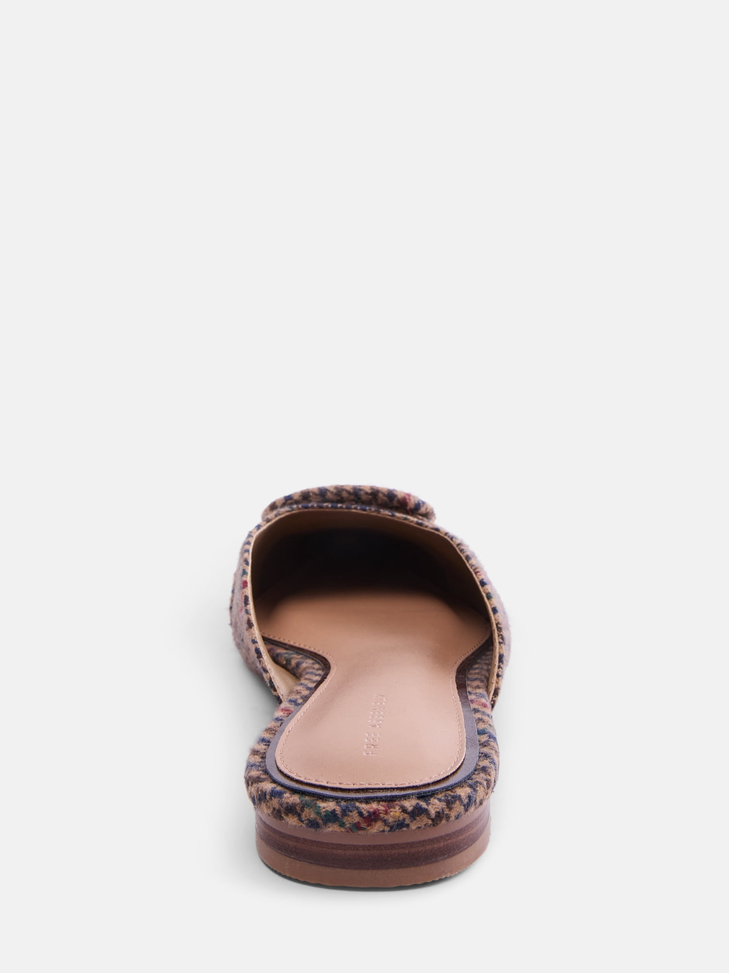 Free Assembly Women's Plaid Buckle Mules
