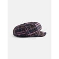 thumbnail image 2 of No Boundaries Women's Plaid Newsboy Hat, Brown, 2 of 3