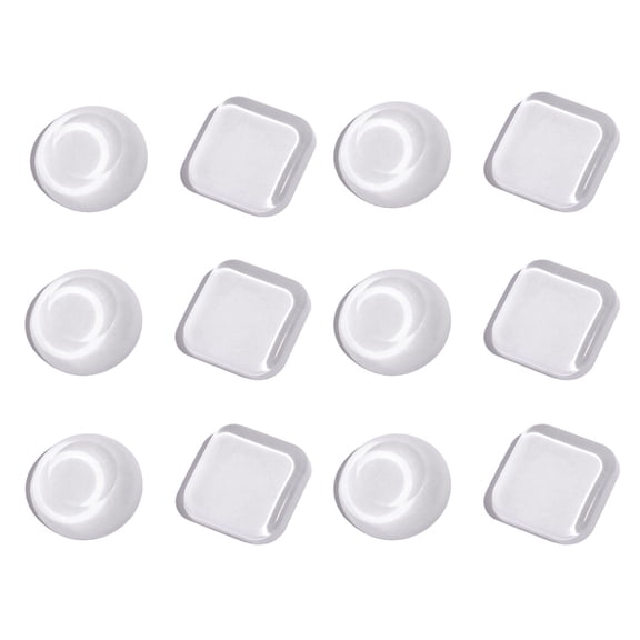 Pack Of 12 Door Knobs Bumper Thick Silicone Protectors Effect Resistance Reusable Adhesive For Wall Cabinets Furniture
