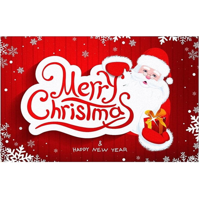 Christmas Door Mat Cartoon Gnome Floor Mat Hallway Kitchen Foot Mat Soft Carpet