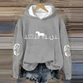 thumbnail image 2 of Womens Long Sleeve Hoodies Sweatshirts Winter Fall Sweater Horse Heartbeat Horse Lover Casual Casual Soft Printed Shirt Plus Size Blouses Tops, 2 of 5