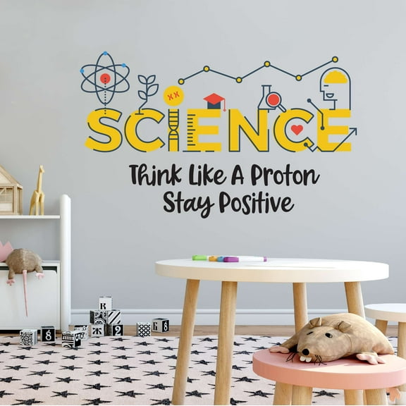 Science's A Moment Of Science Please Stem Technology Engineering Math Lab Study Experiments Atoms Microscope Scienctist Algebra Geometry Holiday Decorating Wall Decal Sticker - Size: 30 In X 18 In