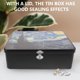 thumbnail image 4 of WORGEOUS Caja decorativa de almacenamiento de tintplate Toinplate Desktop Container de hojalata con bloqueo, 4 of 8