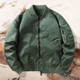 thumbnail image 2 of Dpytoraw Men's Flight Jacket Textured Athletic Casual Solid Colour Jacket Coat, 2 of 5
