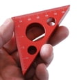 thumbnail image 2 of Règle d'Angle en Alliage d'Aluminium, Mesure de Hauteur, Outil de Menuiserie Rouge, 2 of 9