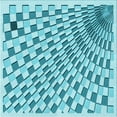 thumbnail image 1 of Ahgly Company Machine Washable Indoor Square Transitional Tron Blue Area Rugs, 8' Square, 1 of 7
