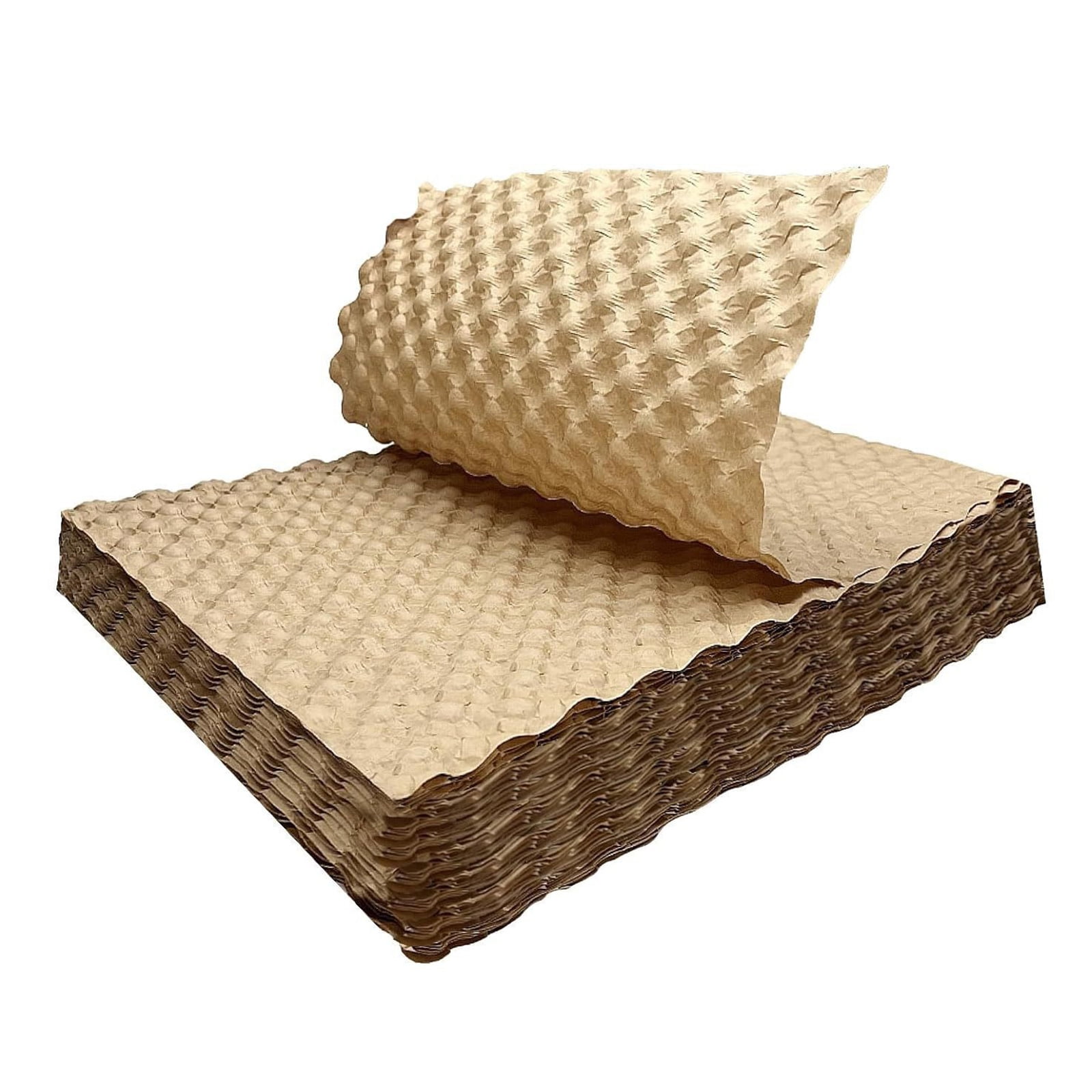 100 Piece Paper Bubble Wrap Sheets for Packing, Moving, & Shipping Breakables Bubble Paper Recyclable Cushioning Wrap