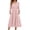 Pink White, variant on Zeagoo 3/4 Sleeve Women's Dress Pleated Midi Dresses Floral T Shirt Dress with Pockets Casual Flowy A-Line Dresses