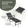 thumbnail image 3 of Tumbona de aluminio plegable Costway para Exteriores gris, 3 of 9