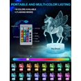 thumbnail image 5 of YSTIAN Unicorn Night Light for Kids, 3D Illusion Lamp, 16 Colors Changing with Remote Control, Room Decor, Gifts for Children Boys Girls, 5 of 9
