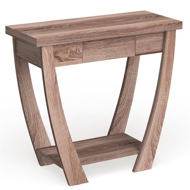 Bowery Hill Table Console Moderne en Bois, Chêne Clair