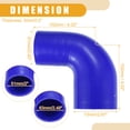 thumbnail image 4 of Unique Bargains 51mm 2" ID 63mm 2.48" ID Universal 90 Degree Elbow Silicone Hose Coupler Blue, 4 of 6