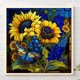 thumbnail image 3 of Pintura de diamante 5D DIY Kit de taladro redondo completo Girasol de vidrieras (NH3538), 3 of 9