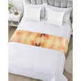 thumbnail image 5 of Xipuska Orange Forest Bed Runners for King Size Bed, Decorative Bed Throws for Foot of Bed, Idyllic Watercolor Sunset Nature Scenery Bed Runner Sofa Throw Bedding Scarf Slipcover for Bedroom, 5 of 6