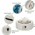 thumbnail image 4 of COSIEST Outdoor Round Terrazzo White Propane Fountain Fire Pit Table (Tank Outside), 4 of 7