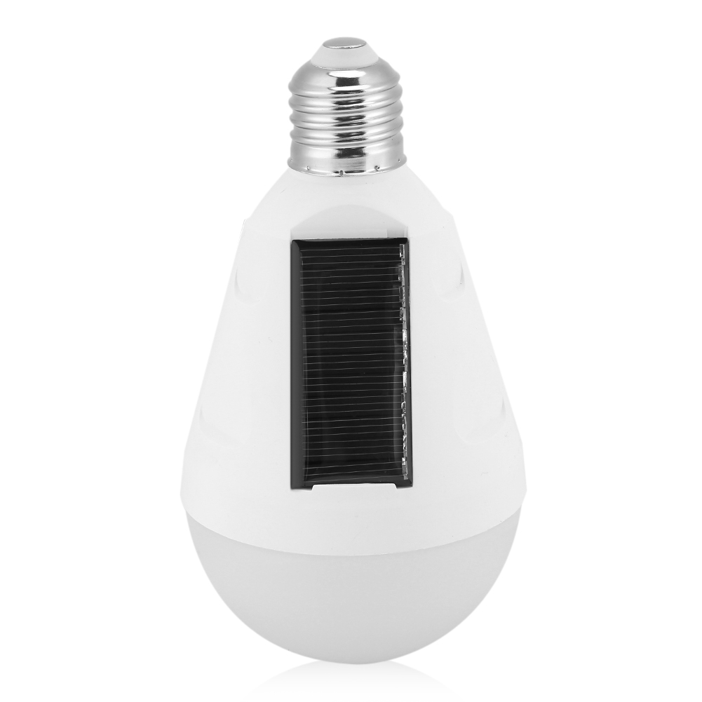 Rechargeable LED Solar Light Bulb - 12W AC86-265V for Garden, Camping, and Emergency Use