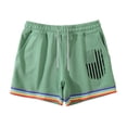 thumbnail image 2 of CONZONE Mens Casual Shorts Elastic Waist Drawstring Summer Shorts for Men Usa Flag Graphic Lightweight Loose Fit Workout Gym Shorts With Pockets, 2 of 3