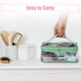 thumbnail image 5 of Unique Bargains 2pcs Clear Makeup Bags Waterproof Cosmetic Bags for Travel Zipper Makeup Pouch for Women Green, 5 of 7