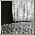 thumbnail image 2 of Wide Foil Deco Poly Mesh Ribbon, 10 Inches x 30 Feet White, Laser Silver Foil, 2 of 3
