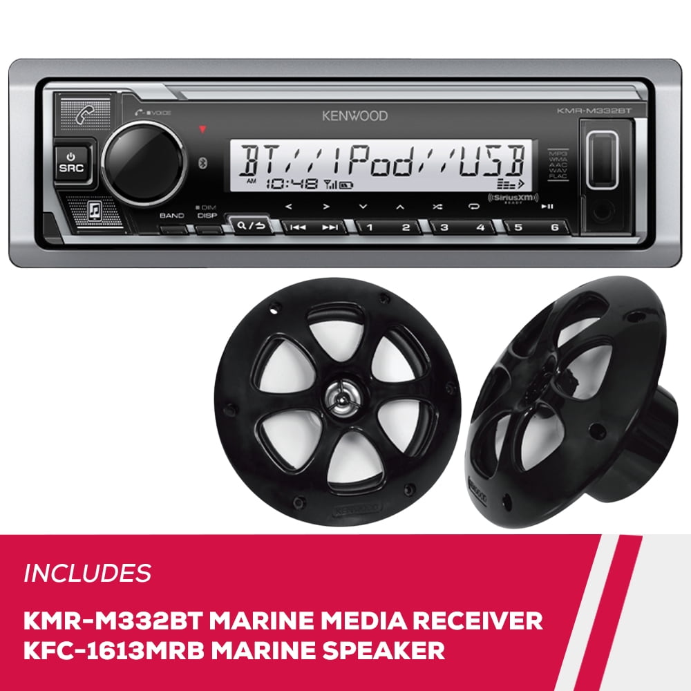 Boss Audio Marine Single Din Media Receiver With Bluetooth Pair 6.5 In. Speakers Antenna Aux