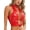Red, variant on Aislor Women's Wetlook Patent Leather Adjustable Neck Lace-up Gothic Punk Corset Top Red XXL