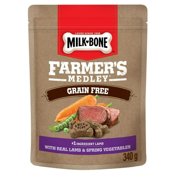 Milk-Bone Farmer's Medley Gâteries pour chiens sans grains à l’agneau