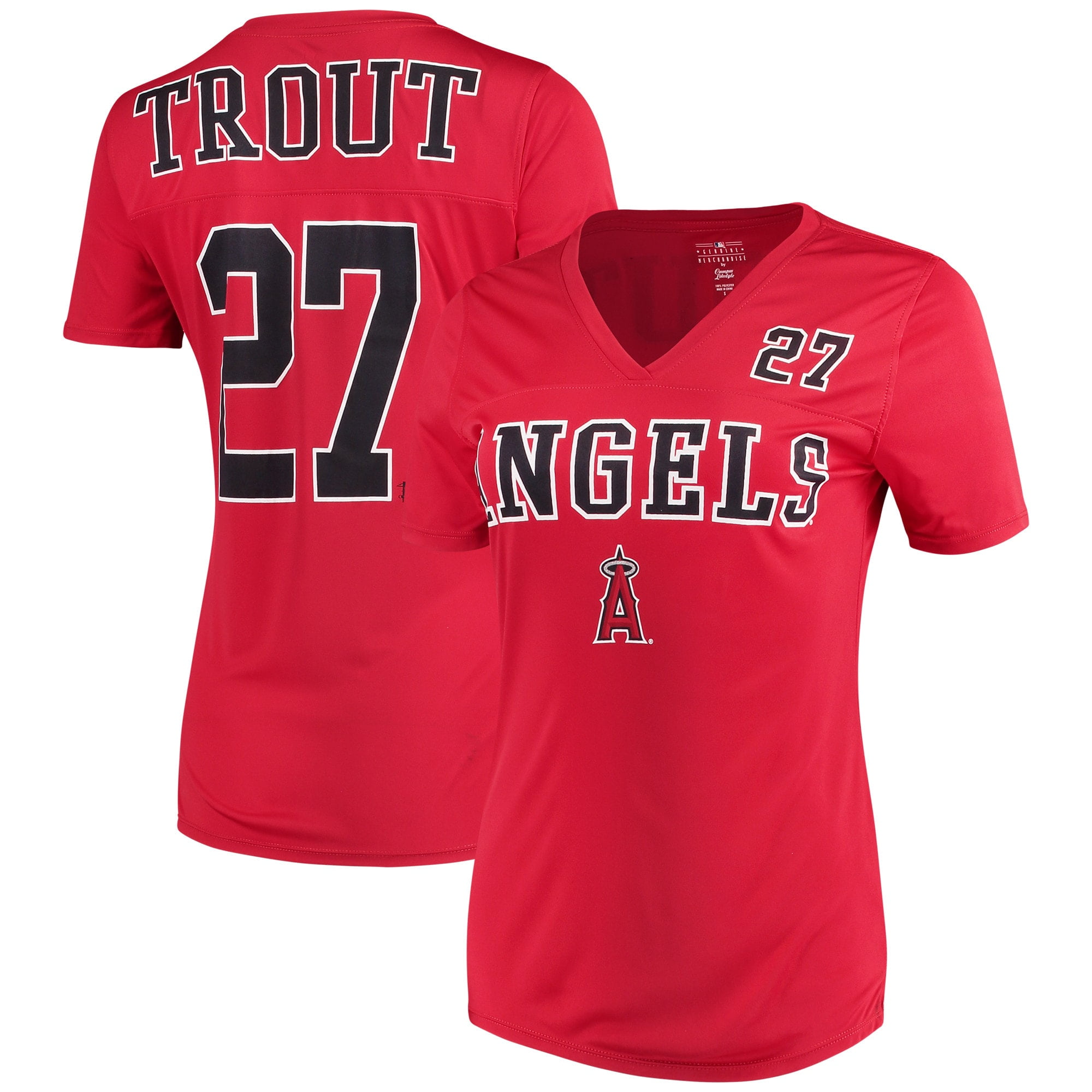 mike trout red jersey