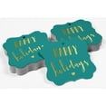 thumbnail image 4 of Inkdotpot Real Gold Foil Happy Holiday Tags Favor Bracket Shape Hang Pack Of 50 Paper Tags, 4 of 6